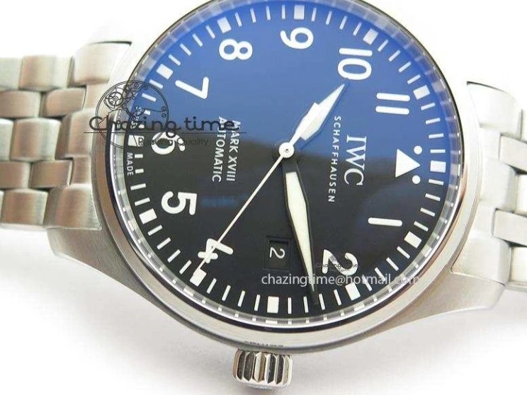MIROTIME 0523 Compact Mark XVIII IW327001 SS Mk Maker Best Edition Black Dial On SS Bracelet A 7301